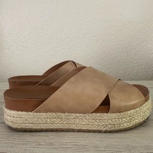 Tan Wedge Sandal